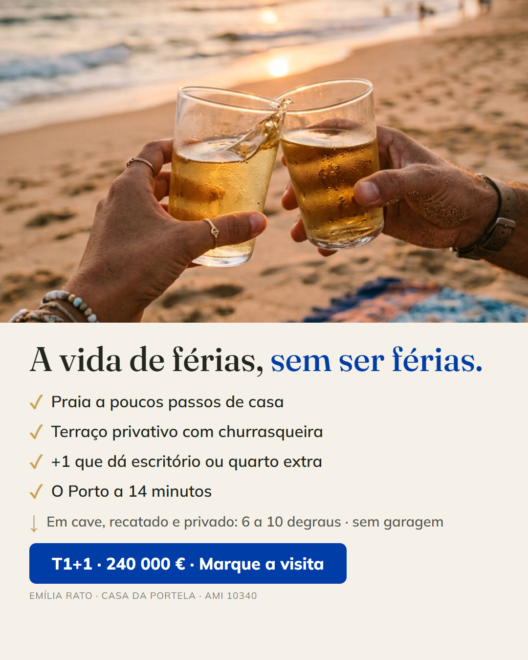 Brinde na praia